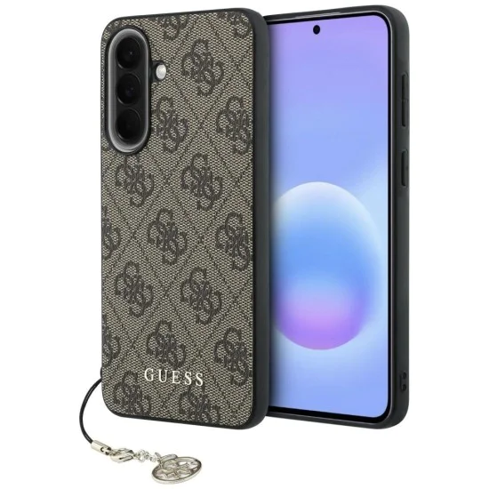 Калъф за Samsung Galaxy A37 5G - Hardcase 4G Classic Logo Charm - Guess - Кафяв