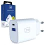 Зарядно устройство 3mk Wall Charger GaN - USB, Type-C 25W, QC4 - Бяло