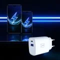Зарядно устройство 3mk Wall Charger GaN - USB, Type-C 25W, QC4 - Бяло