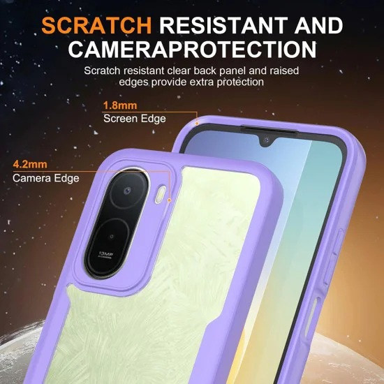 Калъф за Xiaomi Redmi A7 Pro 4G - ColorVerse 360 Series + протектор - Techsuit - Лилав