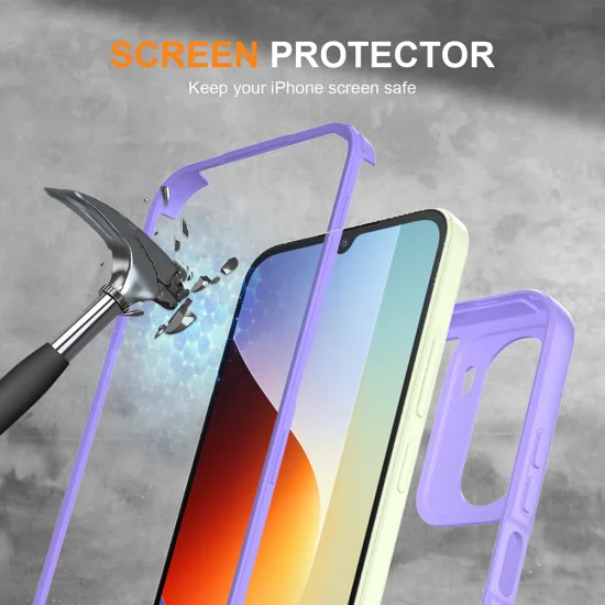 Калъф за Xiaomi Redmi A7 Pro 4G - ColorVerse 360 Series + протектор - Techsuit - Лилав