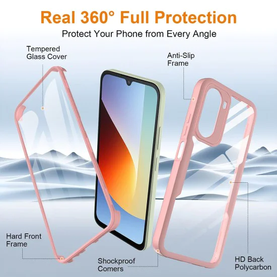 Калъф за Xiaomi Redmi A7 Pro 4G - ColorVerse 360 Series + протектор - Techsuit - Розов