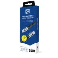 Кабел за данни 3mk Data Cable Hyper N-Series - Type-C към Type-C, 240W, 3m - Черен