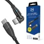 Кабел за данни 3mk Data Cable Hyper N-Series - Type-C към Type-C, 180 градуса, 100W, 1m - Черен