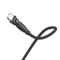 Кабел за данни 3mk Data Cable Hyper N-Series - Type-C към Type-C, 180 градуса, 100W, 1m - Черен