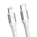 Кабел за данни 3mk Data Cable Hyper N-Series - Type-C към Lightning, 27W, 2m - Бял