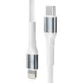 Кабел за данни 3mk Data Cable Hyper N-Series - Type-C към Lightning, 27W, 2m - Бял