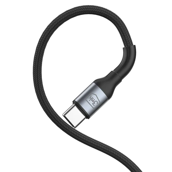 Кабел за данни 3mk Data Cable Hyper N-Series - Type-C към Type-C, 100W, 1.5m - Черен