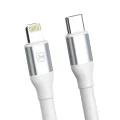 Кабел за данни 3mk Data Cable Hyper N-Series - Type-C към Lightning, 27W, 1m - Бял