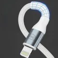 Кабел за данни 3mk Data Cable Hyper N-Series - Type-C към Lightning, 27W, 1m - Бял
