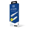 Кабел за данни 3mk Data Cable Hyper N-Series - Type-C към Lightning, 27W, 1m - Бял