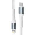 Кабел за данни 3mk Data Cable Hyper N-Series - Type-C към Lightning, 27W, 1m - Бял