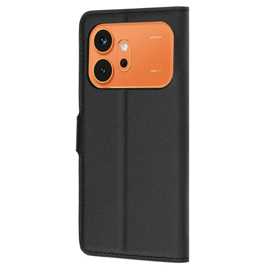 Калъф за Honor 600 / 600 Pro - Leather Folio - Techsuit - Черен