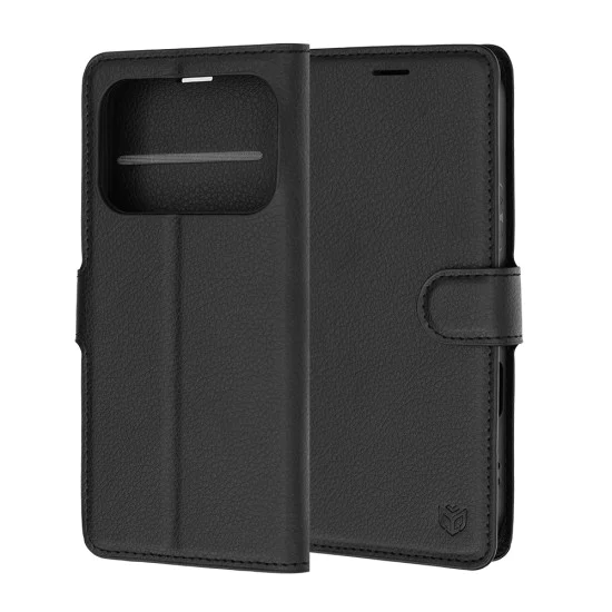 Калъф за Honor 600 / 600 Pro - Leather Folio - Techsuit - Черен