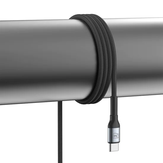 Кабел за данни 3mk Data Cable Hyper N-Series - Type-C към Type-C, 100W, 1.5m - Черен