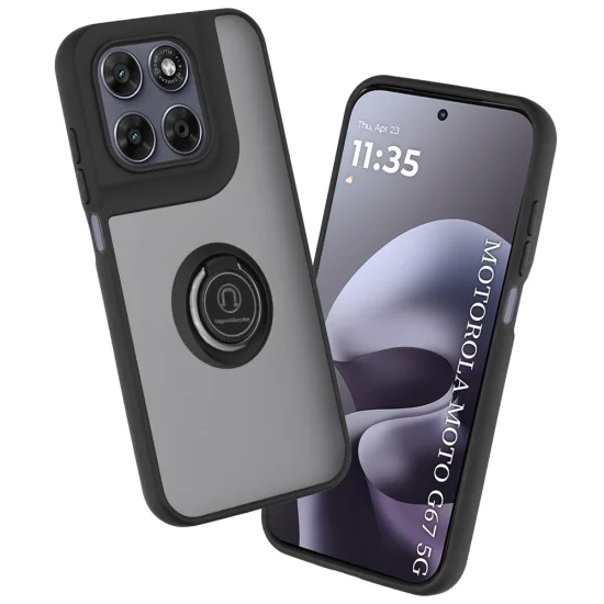 Калъф за Motorola Moto G77 / G67 - Glinth - Techsuit - Черен