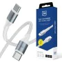 Кабел за данни 3mk Data Cable Hyper N-Series - Type-C към Type-C, 100W, 2m - Бял