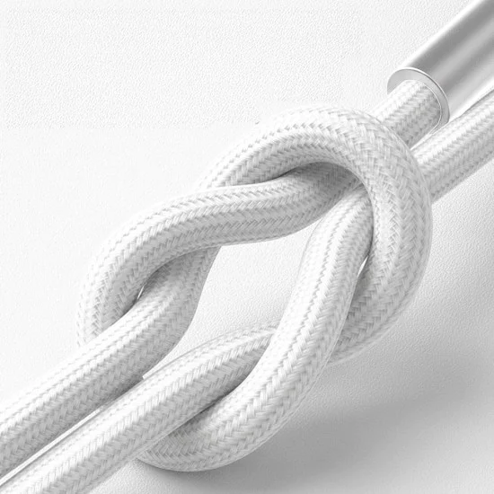 Кабел за данни 3mk Data Cable Hyper N-Series - Type-C към Type-C, 100W, 2m - Бял