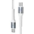 Кабел за данни 3mk Data Cable Hyper N-Series - Type-C към Type-C, 100W, 2m - Бял