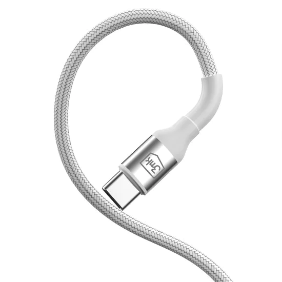 Кабел за данни 3mk Data Cable Hyper N-Series - Type-C към Type-C, 100W, 2m - Бял