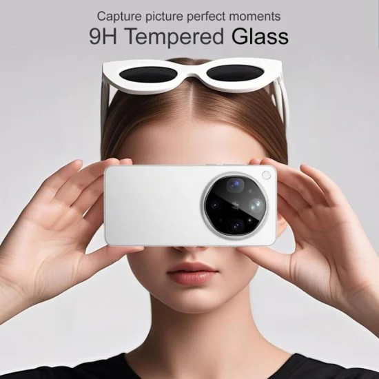 Протектор за камера за Oppo Find X9 Ultra - Full Camera Glass - Techsuit - Черен