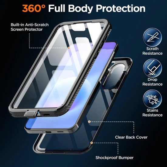 Водоустойчив калъф за Samsung Galaxy A57 5G - Waterproof IP68 Case - ShellBox - Черен