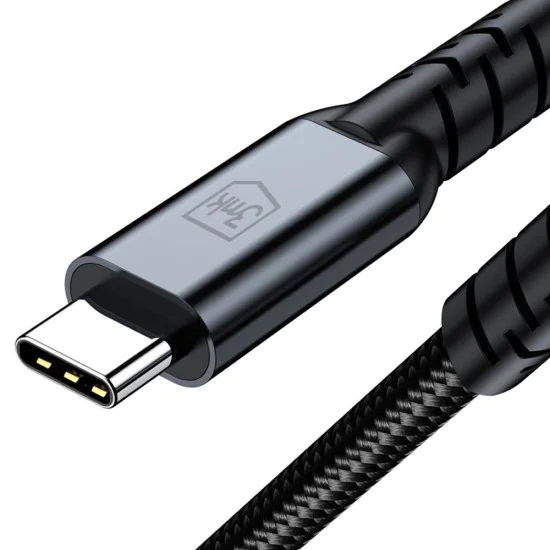Кабел за данни 3mk Data Cable Hyper N-Series - Thunderbolt 4, 240W, 8K@60Hz, 2m - Черен