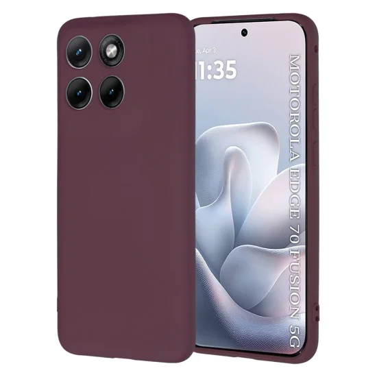 Калъф за Motorola Edge 70 Fusion - SoftFlex - Techsuit - Plum Red