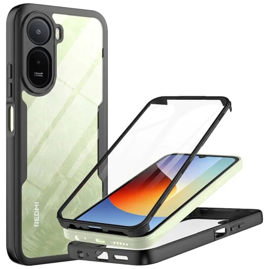 Калъф за Xiaomi Redmi A7 Pro 4G - ColorVerse 360 Series + протектор - Techsuit - Черен