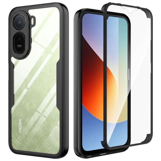 Калъф за Xiaomi Redmi A7 Pro 4G - ColorVerse 360 Series + протектор - Techsuit - Черен