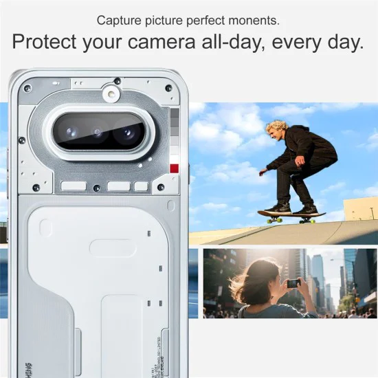 Протектор за камера за Nothing Phone (4a) - Full Camera Glass - Techsuit - Черен