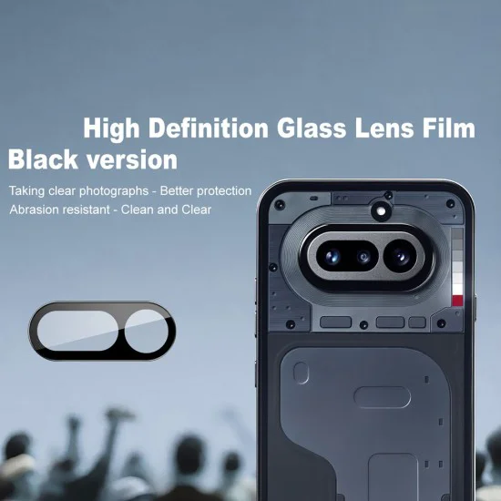 Протектор за камера за Nothing Phone (4a) - Full Camera Glass - Techsuit - Черен