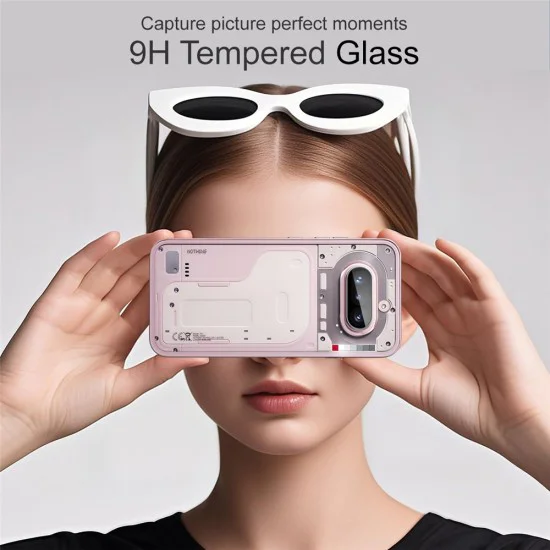 Протектор за камера за Nothing Phone (4a) - Full Camera Glass - Techsuit - Черен