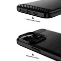 Калъф за Sony Xperia 1 VIII - Carbon Silicone - Techsuit - Черен