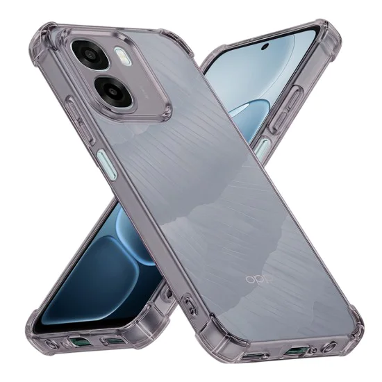 Калъф за Oppo A6x 4G / 5G / A6k 4G - Shockproof Clear Silicone - Techsuit - Матово черен