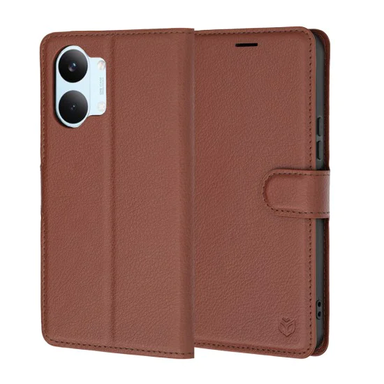 Калъф за Xiaomi Poco X8 Pro Max - Leather Folio - Techsuit - Кафяв