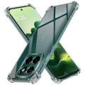 Калъф за Motorola Edge 70 Fusion - Shockproof Clear Silicone - Techsuit - Матово черен