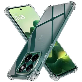 Калъф за Motorola Edge 70 Fusion - Shockproof Clear Silicone - Techsuit - Матово черен