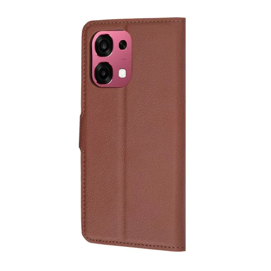 Калъф за Oppo A6 Pro 4G / 5G - Leather Folio - Techsuit - Кафяв