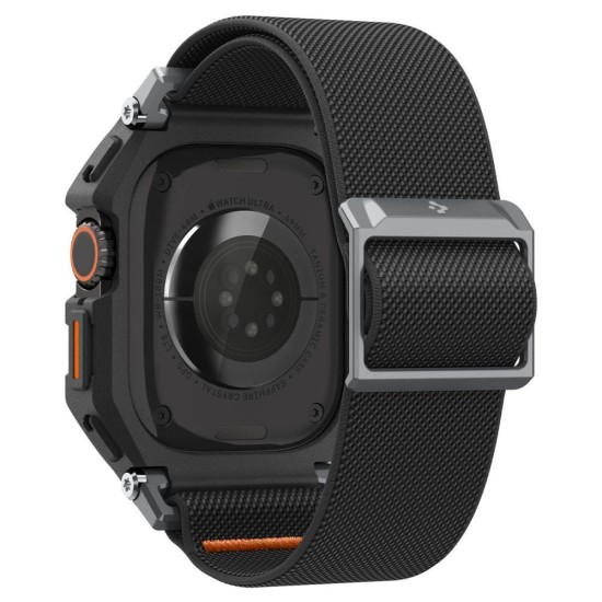Каишка с калъф и протектор за Apple Watch Ultra / Ultra 2 / Ultra 3 - Lite Fit Pro - Spigen - Матово черна