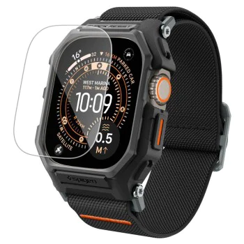 Каишка с калъф и протектор за Apple Watch Ultra / Ultra 2 / Ultra 3 - Lite Fit "Pro" - Spigen - Матово черна