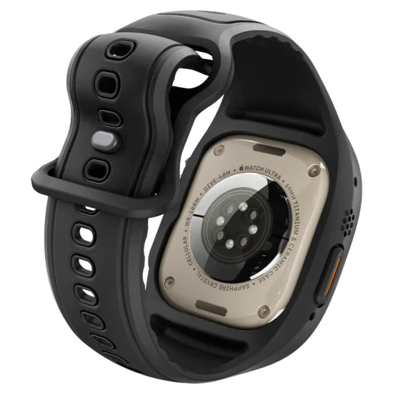 Каишка с калъф и протектор за Apple Watch Ultra / Ultra 2 / Ultra 3 - Liquid Air Pro - Spigen - Матово черна