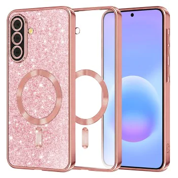 Калъф за Samsung Galaxy A57 5G - Luxury Glitter MagSafe - Techsuit - Rose Gold