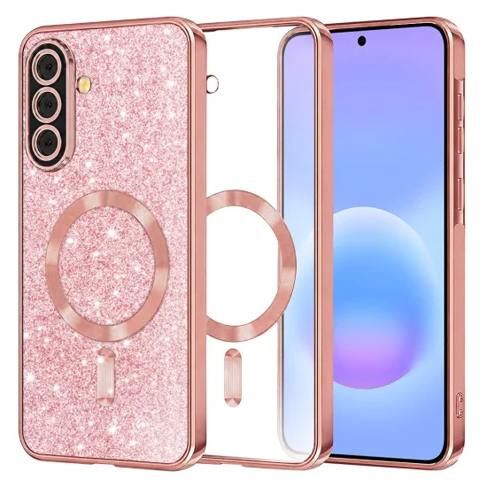 Калъф за Samsung Galaxy A57 5G - Luxury Glitter MagSafe - Techsuit - Rose Gold