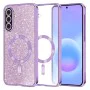 Калъф за Samsung Galaxy A57 5G - Luxury Glitter MagSafe - Techsuit - Лилав