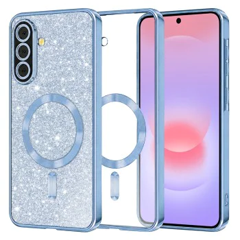 Калъф за Samsung Galaxy A37 5G - Luxury Glitter MagSafe - Techsuit - Син