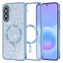 Калъф за Samsung Galaxy A57 5G - Luxury Glitter MagSafe - Techsuit - Син