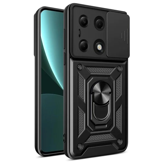 Калъф за Xiaomi Redmi Note 13 Pro 4G / Poco M6 Pro 4G - CamShield Series - Techsuit - Черен