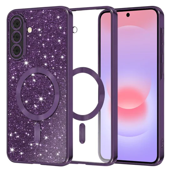 Калъф за Samsung Galaxy A37 5G - Luxury Glitter MagSafe - Techsuit - Лилав
