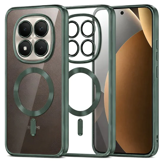 Калъф за Xiaomi Redmi Note 15 Pro+ 5G / Poco M8 Pro 5G - Luxury Crystal MagSafe - Techsuit - Зелен